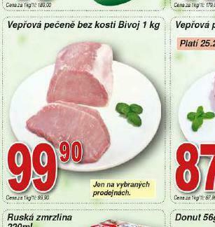 Lidl Vepřová pečeně bez kosti nabídka
