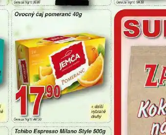 Lidl Jemča ovovný čaj pomeranč nabídka