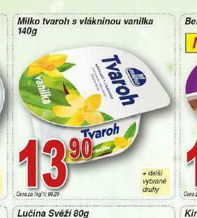 Lidl Milko tvaroh s vlákninou vanilka nabídka