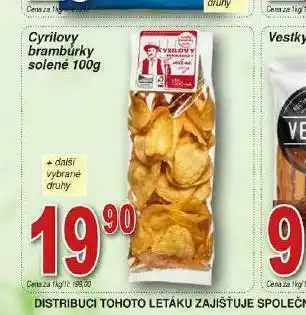 Lidl Cyrilové brambůrky solené nabídka