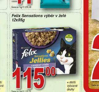 Lidl Felix sensations výběr v želé nabídka