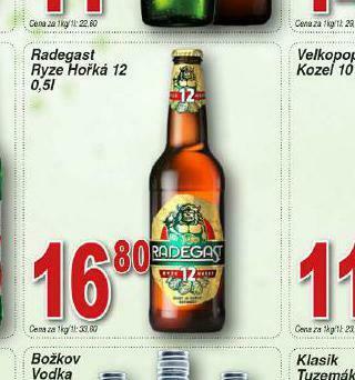 Lidl Pivo radegast ryze hořká 12 nabídka