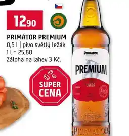 Terno PRIMÁTOR PREMIUM 0,5l pivo světlý ležák nabídka