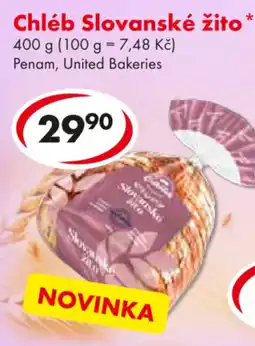 CBA Penam chléb slovanské žito nabídka