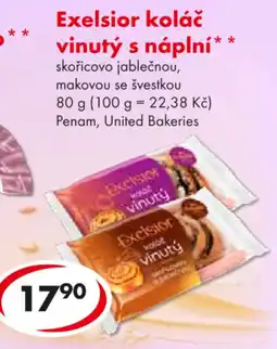 CBA Exelsior koláč vinutý s náplní nabídka