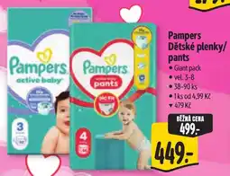 Albert Pampers dětské plenky/pants nabídka