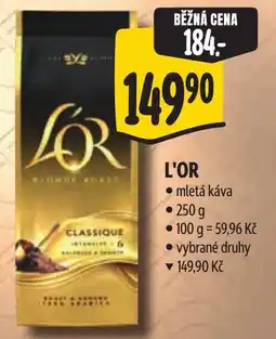 Albert L'OR mletá káva nabídka