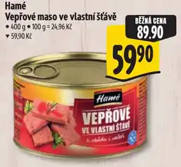 Albert Hamé vepřové maso ve vlastní šťávě nabídka