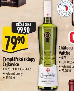 Albert Templářské Château Valtice nabídka