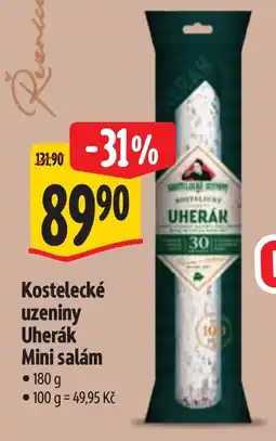 Albert Kostelecké uzeniny Uherák Mini salám nabídka