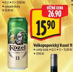 Albert Velkopopovický Kozel 11 nabídka