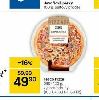 Tesco Tesco pizza nabídka