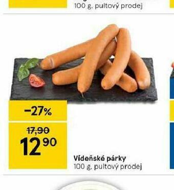 Tesco Vídeňské párky nabídka
