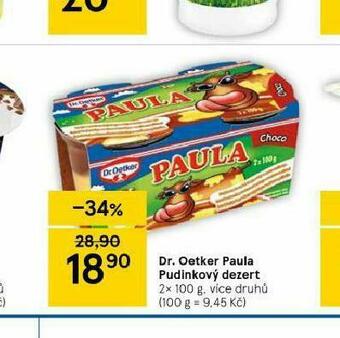 Tesco Dr. oetker paula pudinkový dezert nabídka