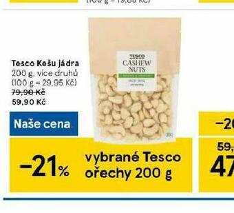 Tesco Tesco kešu jádra nabídka