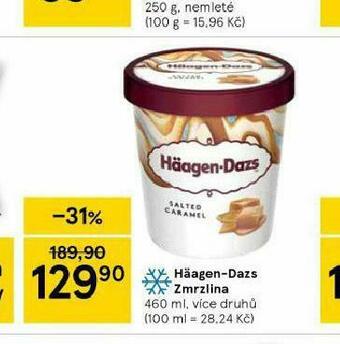 Tesco Häagen-dazs zmrzlina nabídka