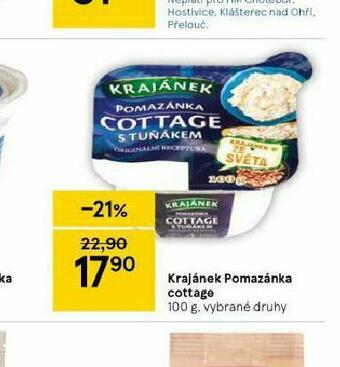 Tesco Krajánek pomazánka cottage nabídka
