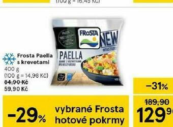 Tesco Frosta paella s krevetami nabídka