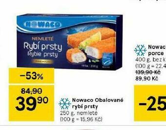 Tesco Nowaco obalované rybí prsty nabídka