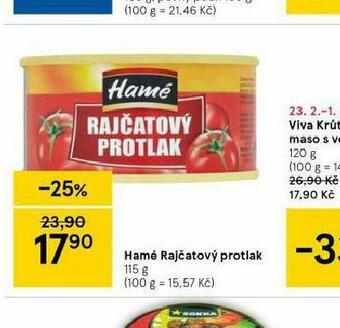 Tesco Hamé rajčatový protlak nabídka