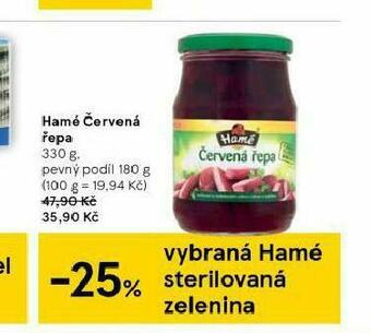Tesco Hamé červená řepa nabídka