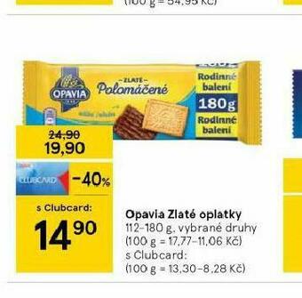 Tesco Opavia zlaté oplatky nabídka