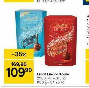 Tesco Lindt lindor koule nabídka