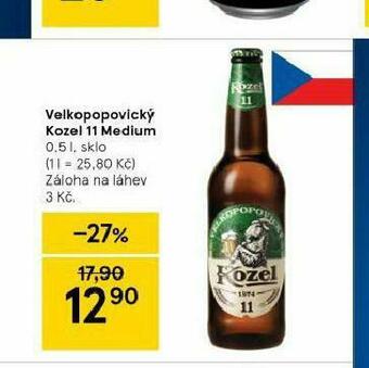 Tesco Pivo velkopopovický kozel 11 nabídka