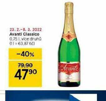 Tesco Avanti classico nabídka