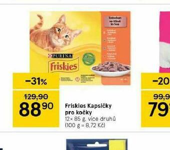 Tesco Friskies kapsičky pro kočky nabídka