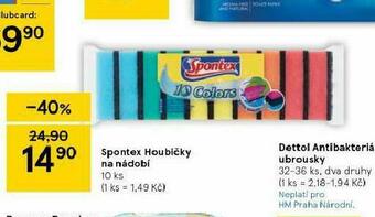 Tesco Spontex houbičky na nádobí nabídka