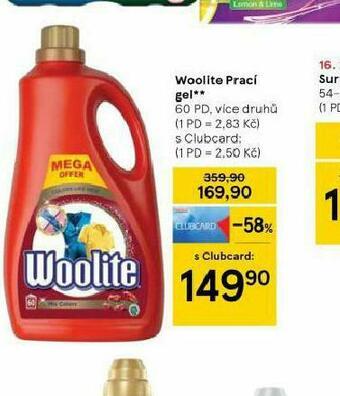 Tesco Woolite prací gel nabídka