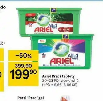 Tesco Arile prací tablety nabídka