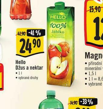 Jip Hello džus a nektar nabídka