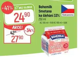 Globus Bohemilk smetana ke šlehání 33% nabídka