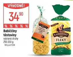 Globus Babiččiny těstoviny nabídka