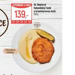 Globus Restaurace XL Vepřový holandský řízek s bramborovou kaší nabídka