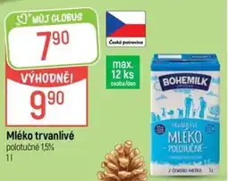 Globus Bohemilk mléko trvanlivé polotučné 1,5% nabídka