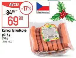 Globus Česká potravina kuřecí lahůdkové párky nabídka
