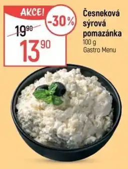 Globus Gastro Menu česneková sýrová pomazánka nabídka