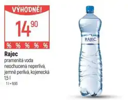 Globus Rajec pramenitá voda neochucená neperlivá, jemně perlivá, kojenecká nabídka