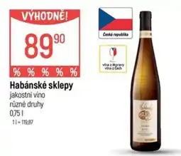 Globus Habánské sklepy jakostní víno různé druhy nabídka