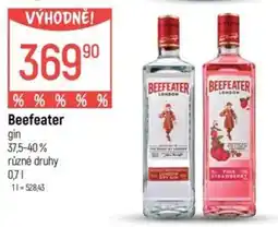 Globus Beefeater gin nabídka