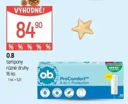 Globus O.B tampony různé druhy nabídka