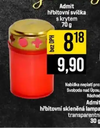 Admit hřbitovní svíčka