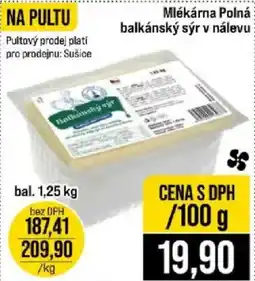 Jip Mlékárna Polná balkánský sýr v nálevu nabídka