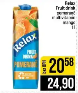 Jip Relax fruit drink pomeranč multivitamin mango nabídka