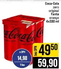 Jip Coca-Cola zero original Fanta orange nabídka