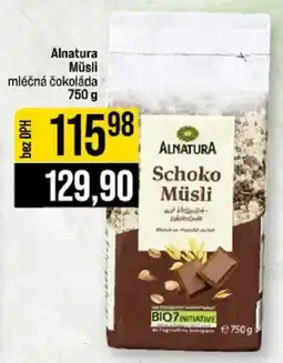 Jip Alnatura Müsli mléčná čokoláda nabídka