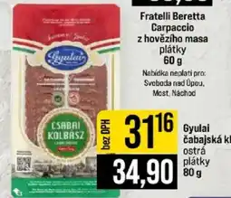 Jip Gyulai čabajská klobása ostrá plátky nabídka
